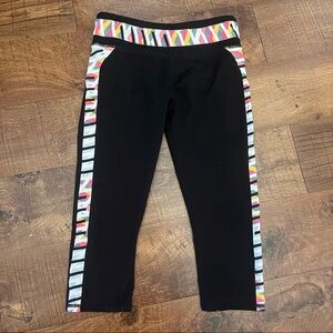 Fabletics Womens cropped leggings black multicolor XXS extra extra small